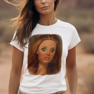 Funny Doll Face Meme Embarrassing TShirt Gift For Woman,Popular Trend Gen Z,Weird Shirt, Sarcastic Leave Me Alone Shirt,Tik Tok Trending Tee