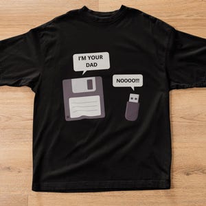Floppy Disk and USB Shirt, USB father shirt, Engineer Gifts, Funny Tech and Computer Science Shirts,Engineering or Coding Father Gift TShirt
