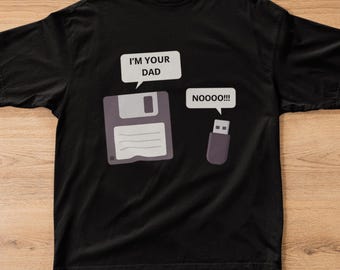 Floppy Disk and USB Shirt, USB father shirt, Engineer Gifts, Funny Tech and Computer Science Shirts,Engineering or Coding Father Gift TShirt