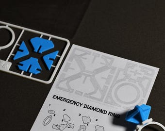 Emergency Engagement Ring | 3D Printed Diamond Ring | Romantic Gift | Made by Handstand Park