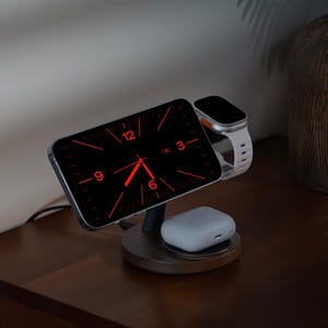 Magnetische draadloze oplader van echt walnoot, bekroond ontwerp (lichtnetadapter niet inbegrepen) afbeelding 10