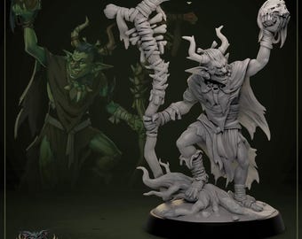 Marsh goblin shaman dnd mini dungeons and dragons goblin czarodziej miniatura