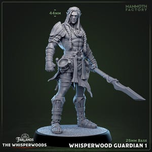 Whisperwood Guardian dnd mini dungeons and dragons wood elf miniature