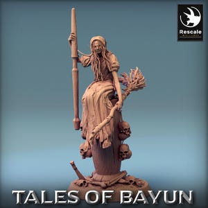 Baba yaga dnd mini dungeons and dragons swamp hag miniature swamp witch mini