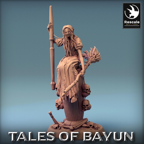 Baba Yaga-miniatuur: harsmoeras, D&D RPG mini