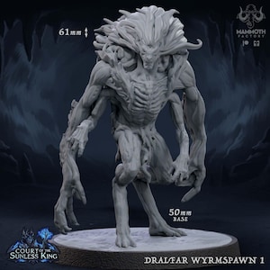 Dralfar Wyrmspawn dnd mini dungeons and dragons under dark monster miniature