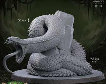 Deathfang Constrictor snake dnd mini dungeons and dragons snake miniature