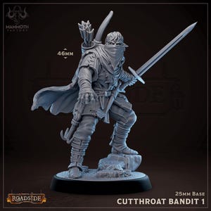 Halsabschneiderische Banditen und Mini Dungeons und Drachen Bandit Miniatur