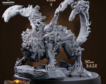 Grimalkin dnd mini dungeons and dragons manticore miniature