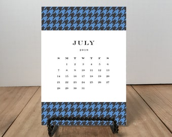 Customizable Desk Calendar Classic Cursive Classic Stripes Etsy