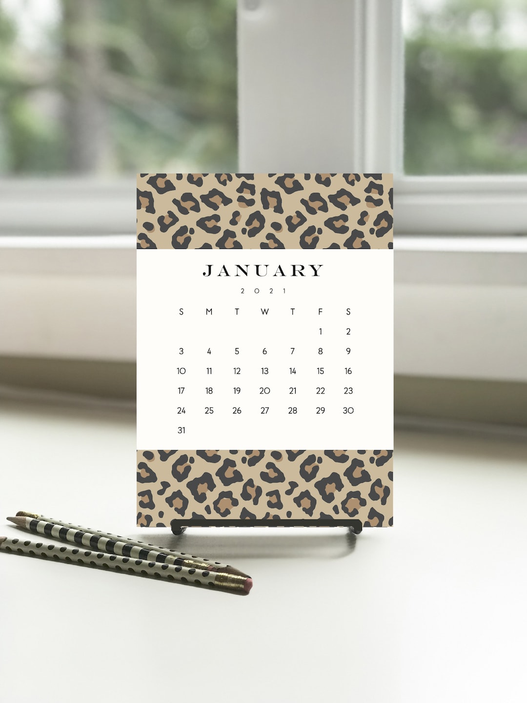 2024 DESK Calendar/animal Print Calendar/5 X 7 Calendar Refill/2024