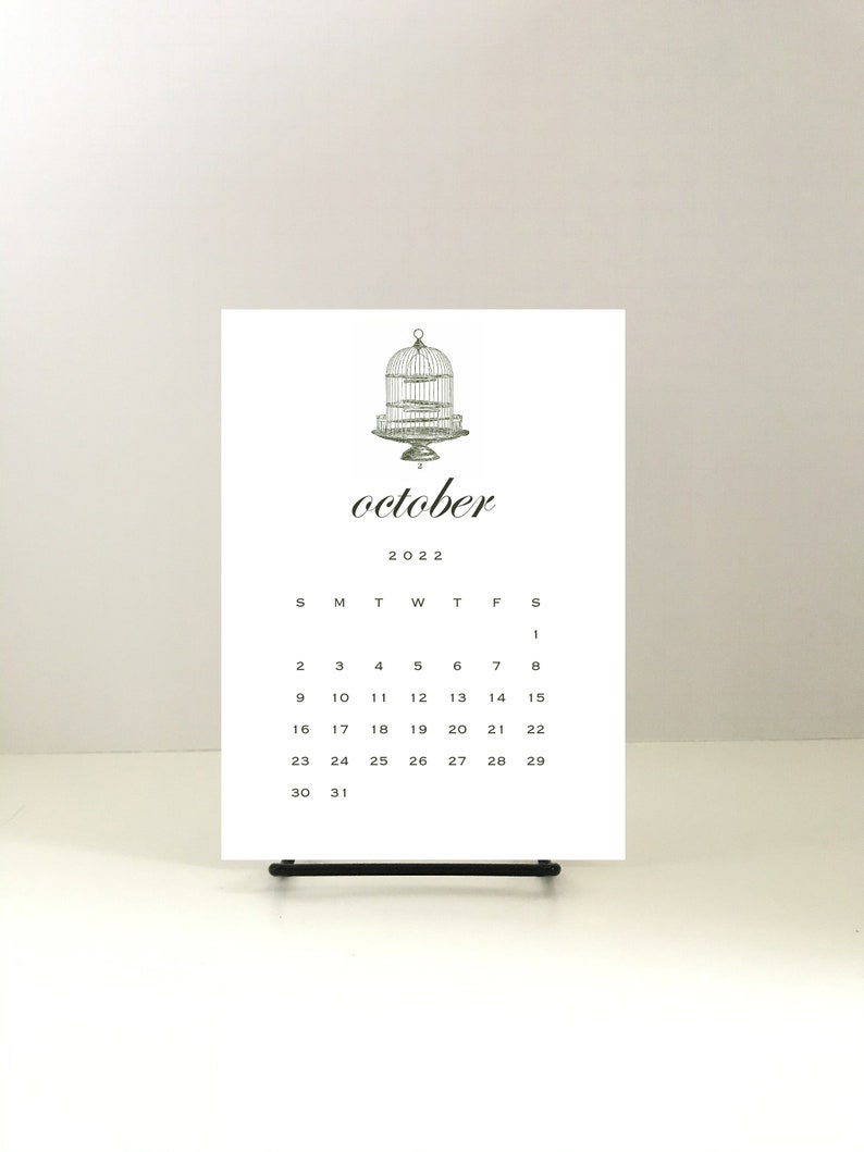 2023 DESK Calendar-vintage Garden/5 X 7 Calendar - Etsy