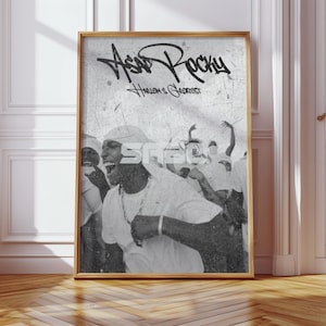 Asap Rocky Wandposter | Musik Poster | Rapper Kunstdruck | Moderne Raumdekoration | Geschenk für Ihn | Album Kunstdruck | Schlafzimmer Wohnheim Hängen