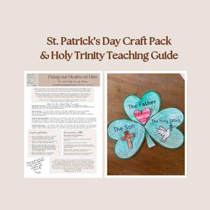 St. Patrick's Day Craft and Lesson Plan, Christian Shamrock Craft, Trinity Lesson Plan, St. Patrick's Day Kids Activity (Digital Download)