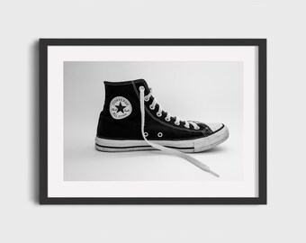 ブラック コンバース オールスター スニーカー ポスター 辞書プリント