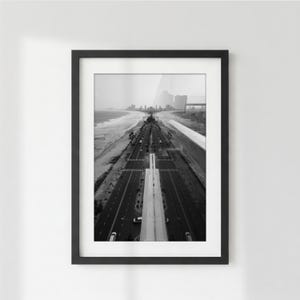 Black and White Vietnam Coastal Cityscape Photography Print | Da Nang City | Urban Landscape Wall Art | Travel Photography