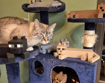 Giant Block Cat | Pixel Style Cat Desk Decoration