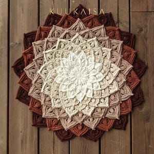 Mandala Deckchen häkeln - 100% Baumwolle Boho Alternative Hippie Dekoration Tischset