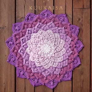 Mandala Häkeldeckchen Berry Burst - 100% Baumwolle Boho Alternative Hippie Dekoration Tischset