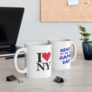 Game Day Mug, NY Sports Team, I Love New York, Sports Fan Mug, New York Souvenir Mug, Gift for Sports Lover, Game Day Coffee Cup