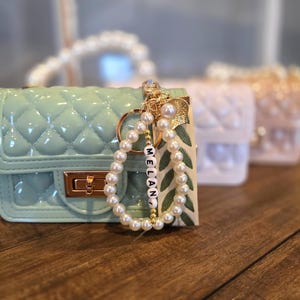 Sac à main pour petite fille | Bandoulière pour enfants | Sac personnalisé | Petit sac pour tout-petit | Sac à gelée pour fille | Cadeau de Pâques pour enfants | Sac avec perles