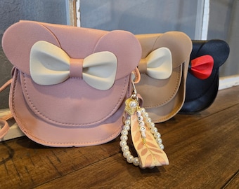 CIERRE DE TIENDA - Bolso de Minnie Mouse con lazo: Bolso bandolera infantil personalizado