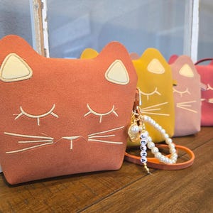 sac à main à bandoulière chat | Sac à main pour petite fille | bandoulière chaton | Sac à main pour petite fille | bandoulière pour petit enfant | Sac en daim pour enfant