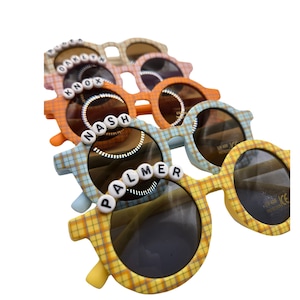 Personalized Toddler Sunglasses | Plaid Sunglasses | Little Boy Sunglasses | Boy Birthday Gift | Easter Basket Gift | Cute Baby Sunglasses