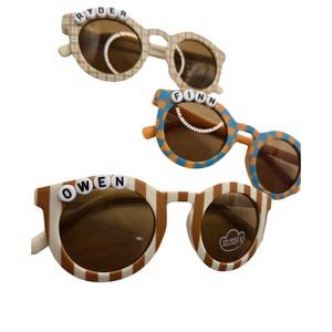 Personalized Toddler Sunglasses | Plaid Sunglasses | Retro Boy Sunglasses | Boy Birthday Gift | Boys Custom Sunglasses | Baby Sunglasses