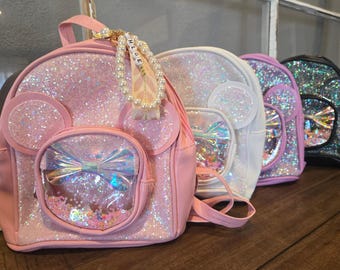 TIENDA CERRADA - Mochila Minnie Mouse / Bolso infantil con bolsita de tela, Viaje a Disney