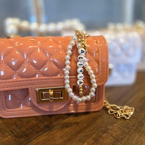 Sac à main pour petite fille | Bandoulière pour enfants | Sac personnalisé | Petit sac pour tout-petit | Sac à gelée pour fille | Cadeau de Pâques pour enfants | Sac avec perles