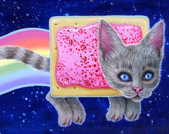 Nyan Cat - Pop culture poptart cat print