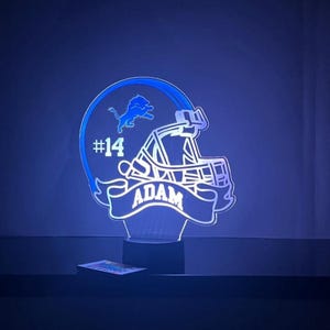 Football Helmet Table Lamp - Etsy Football Helmet Table Lamp - Etsy