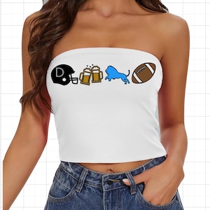 Detroit Lions Style Tube Top