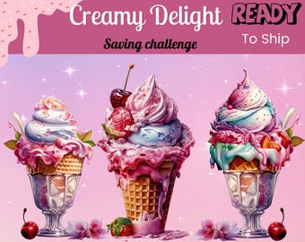Creamy Delight Saving Challenge| 3 Savings Tracker |  A6 Budget Challenge | Cut and Laminated