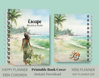 Seaside Dreams Planerhülle | Happy Planner | Erin Condren| Notizbuch und Journal druckbare Cover