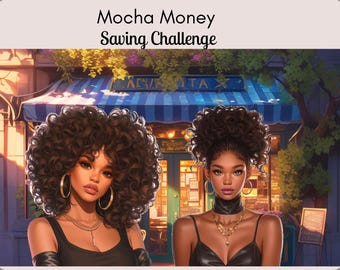 Mocha Geldspar-Challenge, druckbarer Spar-Tracker für geringes Budget, sofortiger Download PDF