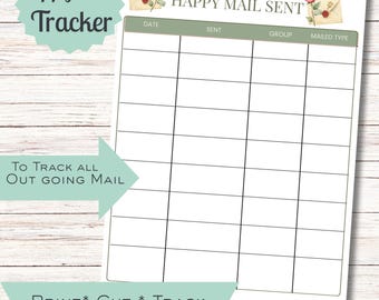 Printable Happy Mail Tracker Sheets| Incoming and Outgoing