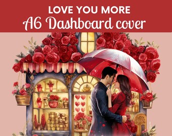 Ich liebe Dich Mehr | Challenge A6 Dashboard Hülle |  A6 Printable PDF Download | Budgetierung Ordner Cover | 2 Dashboard