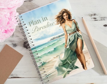 Paradiesufer Hülle | Happy Planner | Erin Condren| Notizbuch und Journal druckbare Cover