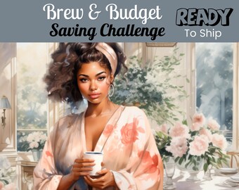 Brew & Budget Saving Challenge | Coffee Inspired Savings Tracker (A6 Laminated)