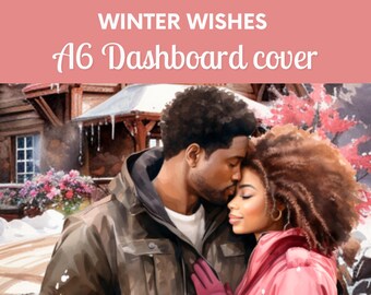 Winter Wishes | Challenge A6 Dashboard Cover |  A6 Printable PDF Download  | Budgeting Binder Cover | Cash Stuffing Envelope | 2 Dashboard
