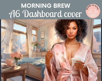 Morgen Gebräu | Challenge A6 Dashboard Hülle |  A6 Printable PDF Download | Budgetierung Ordner Cover | 2 Dashboard