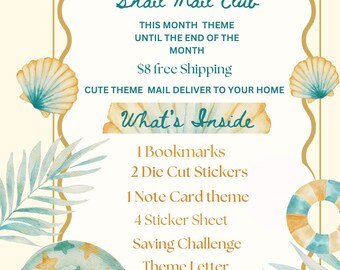 Seaside Dreams Mail Club | Tropical Theme Snail Mail