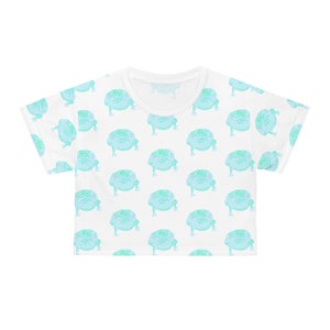 Grumpy Frog Crop Tee (all over print tshirt)