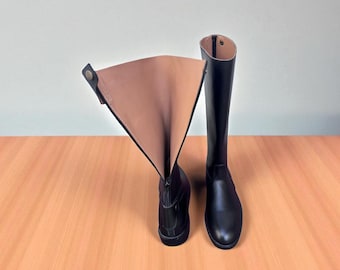 Leather British Officer Tall Knee Boots | Vintage Handmade Leather Horse Riding Boots | Premium Tall Equestrian Boots for Men and Women Gift