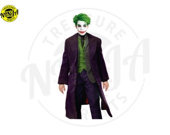 Joker Cosplay Handmade Overcoat, Heath Ledger Long Trench Coat, Men's Joker Purple Coat, Cosplay Gothic Coat, Gift For Him