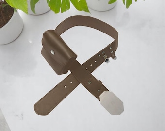 Luke Skywalker Jedi Costume Belt z klipsem Saber i woreczkiem Real, Star Wars Costume, Mandalorian Cosplay, Return Jedi, Handmade Leather Belt