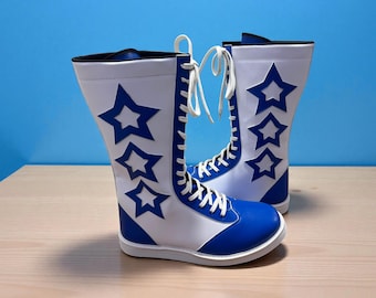 Handmade Wrestling Long Boots, Men Pro Wrestling Shoes, Leather Wrestling Shoes, Professional Wrestling Boots, Custom Wrestling Lace Up Boot