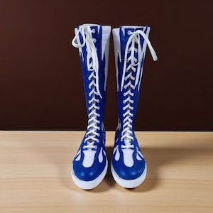 Men Pro Wrestling Shoes, Professional Wrestling Boots, Handmade Leather Wrestling Shoes, Wrestling Long Boots, Custom Wrestling Lace Up Boot